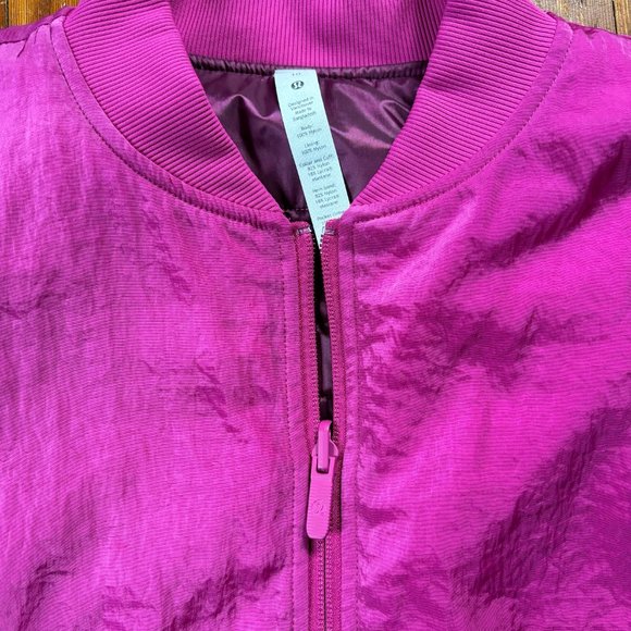 Lululemon Non Stop Bomber Reversible Ripened Raspberry EUC - Picture 6 of 11
